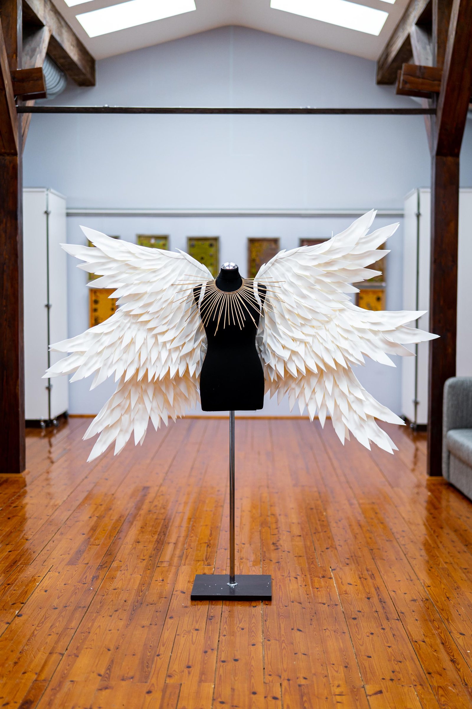 Seraph Angel Wings on a stand